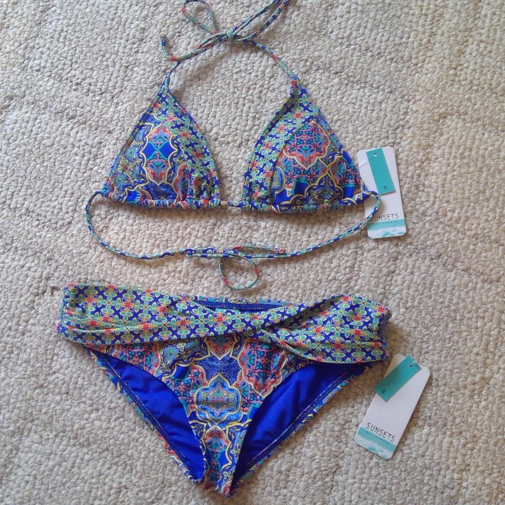 NWT Sunsets Cali Bathing Suit Swimwear small
